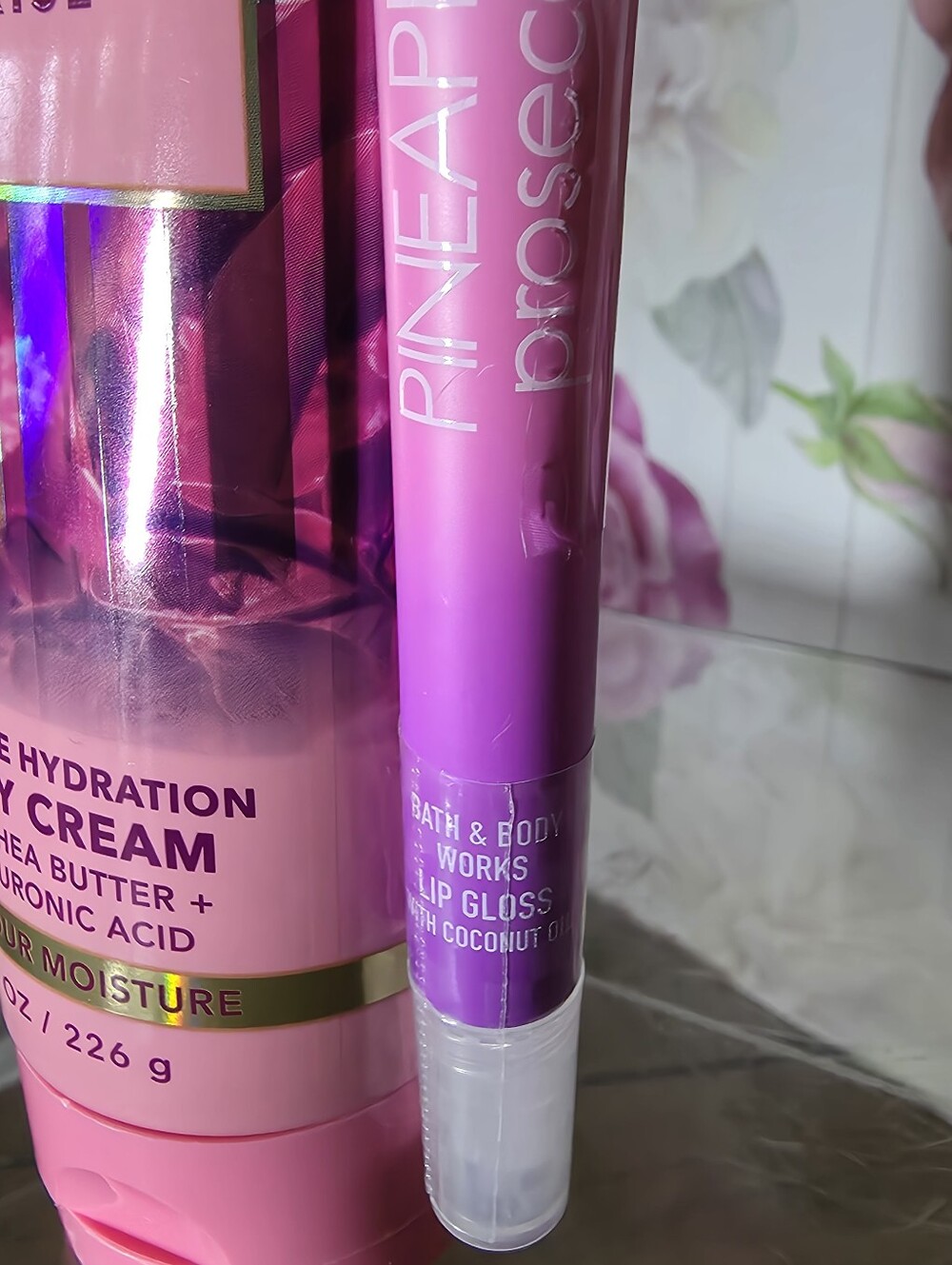 Bath & Body Works Pink Pineapple Sunrise• Costa Rica • Pineapple Lip Gloss BONUS - Picture 4 of 8